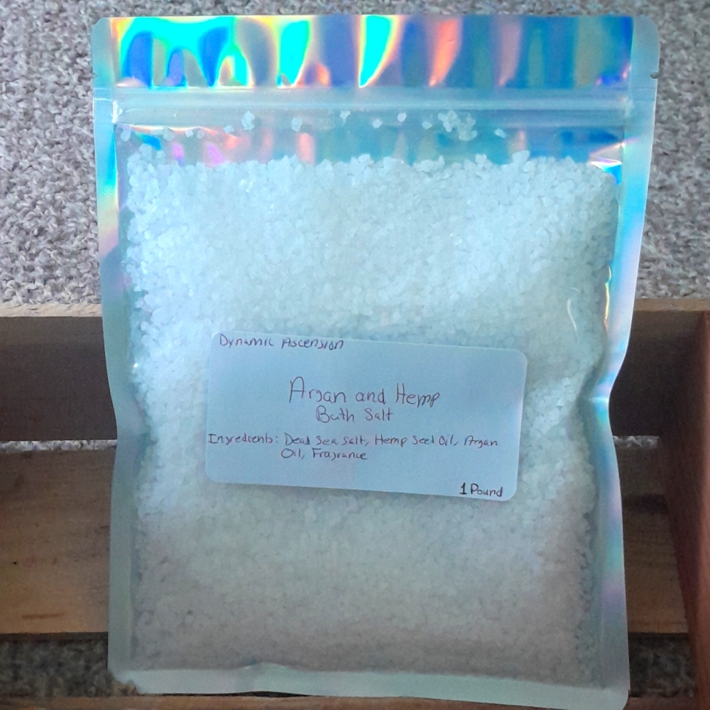 Dynamic Ascension Argan and Hemp Bath Salt 1lb